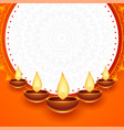 happy diwali festival card with text space vector image vector image