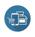 online shopping icon flat design vector image