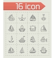 ship and boat icon set vector image vector image