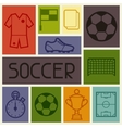 sports background with soccer football symbols vector image vector image