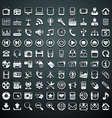 100 metallic icons vector image vector image