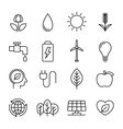 ecology line icons vector image vector image
