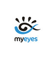 eyes eyelash drawing paint abstract beauty logo vector image