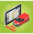 geolocation gps navigation touch screen tablet vector image vector image