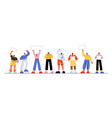 protest people with placards and banners on rally vector image