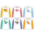 set different colour dinosaur screen on long vector image