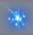 star on a transparent backgroundlight effect vector image