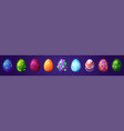 cartoon dragon eggs set ui game assets elements vector image vector image
