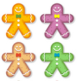 gingerbread men vector image vector image