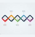 infographic template of square elements vector image vector image
