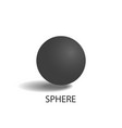 sphere of black color poster vector image