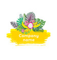 trendy tropical leaves design vector image vector image