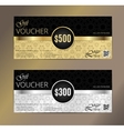 voucher gift certificate coupon template floral vector image vector image