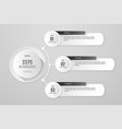 white steps infographic template design vector image vector image