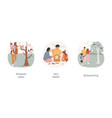 nature connection activities isolated cartoon vector image vector image