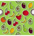 colored fruits pattern vector image