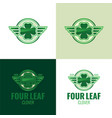 four leaf clover icon and logo vector image