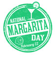 national margarita day grunge rubber stamp vector image vector image