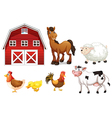 farm animals vector image