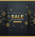 winter sale background banner template design vector image