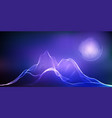 abstract banner with earth and wireframe landscape vector image vector image