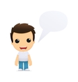 funny cartoon casual man vector image vector image