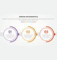 arrow shape infographic concept with circle right vector image vector image