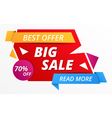 big sale banner vector image vector image