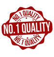 number one quality grunge rubber stamp vector image vector image