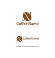 simple coffee logo designs template vector image