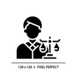 attorney in law pixel perfect rgb color icon vector image vector image