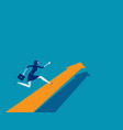 businesswoman running on arrow concept business vector image