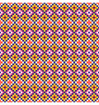 folk geometric seamless pattern pixel art vector image