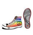 peace shoe vector image