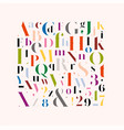 stylish elegant font color mix vector image vector image