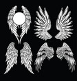 wings logo wing brand and logotype vector image vector image