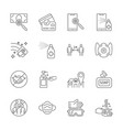 coronavirus protection thin line icons set vector image vector image
