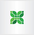 eco green logo symbol element leaves abstract vector image vector image