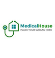 medical house or clinic logo template this logo vector image