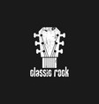 rock guitar logo design template vector image