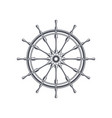 ship steering wheel vector image vector image