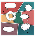 colorful template retro comic book page vector image