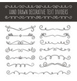 isolated hand drawn cute decorative text dividers vector image