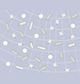pills on a medical background vector image