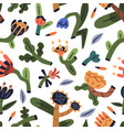 seamless creative floral pattern endless vector image