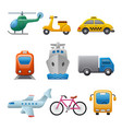 transport icons vector image vector image