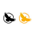 round logos with raven vector image vector image