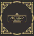 art deco border frame 07 vector image vector image