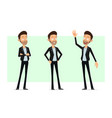 cartoon rock and roll boy character set vector image vector image