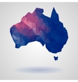geometric australia map vector image vector image